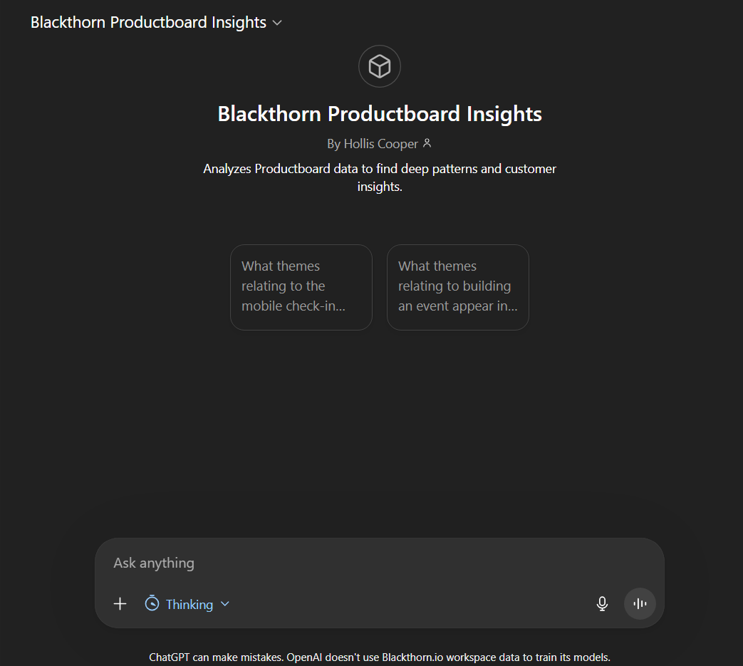 Custom GPT for customer insight analysis